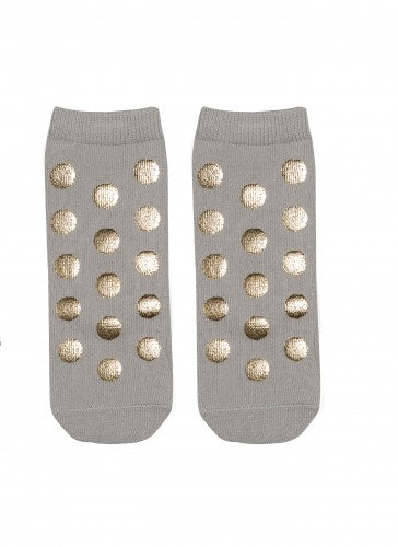 Blink blink -  socks with golden polka dot (grey)