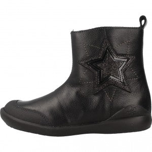 Biomecanics Girls Black Leather Boots with a star 181163