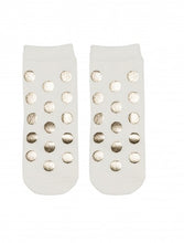 Blink blink -  socks with golden polka dot (white)