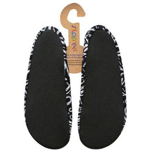 Slipfree Adult non slip shoes black with white letters