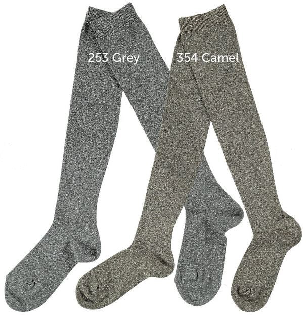 Condor Over the Knee Party Socks - Grey/Silver