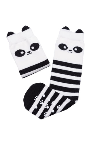 Mama's Feet Wanda the Brave Panda - Knee high socks (black/white)